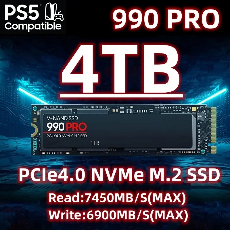2023 ũž Ʈ PS5   ָ Ʈ ũ, 990PRO SSD M.2 2280 PCIe Gen 4.0X4 NVMe, 4TB, 2TB, 1TB, ο  귣